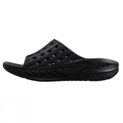 Sandalias Hoka One One Ora Recovery Slide Hombre - Negras - Chile GSA103267